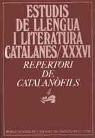Imagen de archivo de Estudis de Llengua I Literatura Catalanes. Volum Xxxvi : Repertori de Catalanfils - Volum 4 . a la venta por Hamelyn