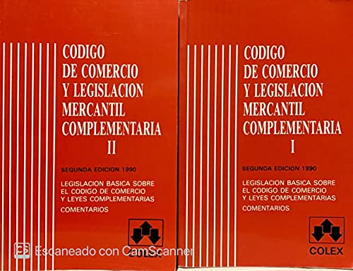 Imagen de archivo de Cdigo de comercio y legislacin mercantil complementaria II a la venta por LibroUsado CA