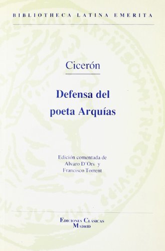 Beispielbild fr Defensa del poeta Arquas zum Verkauf von medimops