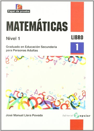 9788478845101: Matemticas Nivel 1 / Mathematics Level 1: Graduado En Educacin Secundaria Para Personas Adultas / Secondary Education for Adults