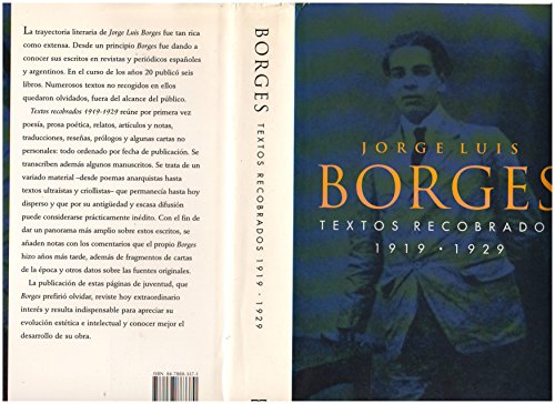 Textos Recobrados 1919-1929 (Spanish Edition) (9788478883370) by Borges Jorge Luis