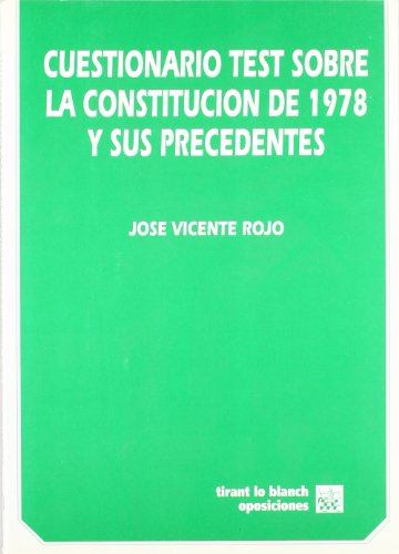 9788480022224: Cuestionario test sobre la constitucin de 1978 y sus precedentes