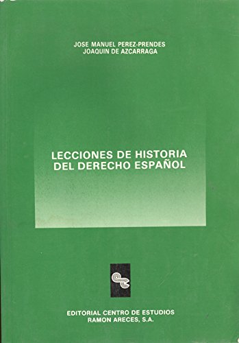 Stock image for Lecciones de historia del derecho espaol for sale by LibroUsado | TikBooks
