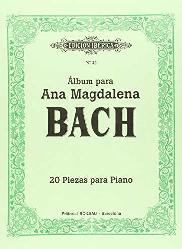 Beispielbild fr ALBUM ANA MAGDALENA BACH 20 PIEZAS PARA PIANO zum Verkauf von Siglo Actual libros