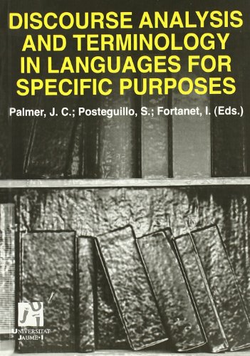 Beispielbild fr DISCOURSE ANALYSIS AND TERMINOLOGY IN LANGUAGES FOR SPECIFIC PURPOSES zum Verkauf von Prtico [Portico]