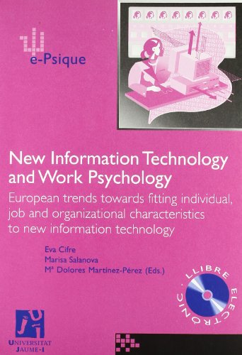 Imagen de archivo de NEW INFORMATION TECHNOLOGY AND WORK PSYCHOLOGY a la venta por Hiperbook Espaa
