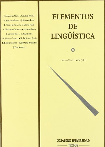 9788480632218: Elementos de Linguistica