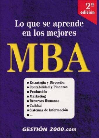 Lo Que Se Aprende En Los Mejores MBA (Spanish Edition) (9788480886659) by MBA Professors