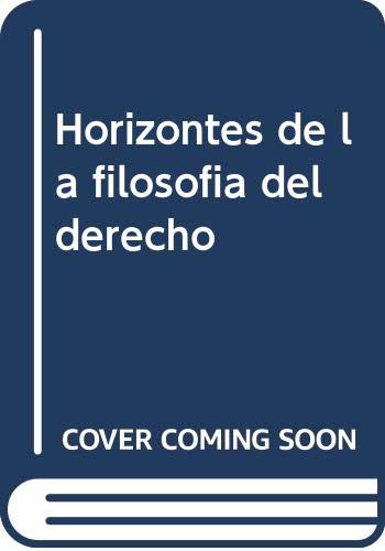 Imagen de archivo de Horizontes de la filosofa del derecho a la venta por Imosver