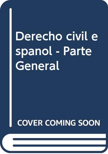 Imagen de archivo de Derecho civil espaol parte general a la venta por MARCIAL PONS LIBRERO