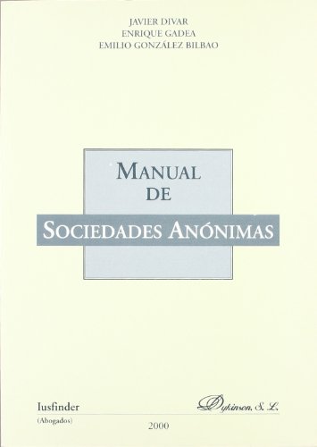 Imagen de archivo de MANUAL DE SOCIEDADES ANNIMAS a la venta por AG Library