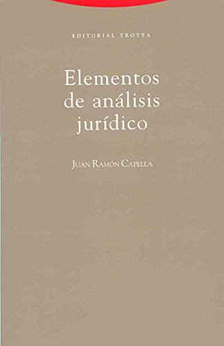 Stock image for ELEMENTOS DE ANALISIS JURIDICO for sale by KALAMO LIBROS, S.L.