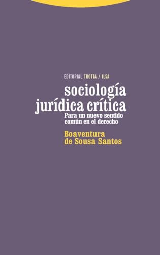 Imagen de archivo de Sociologia juridica critica / Critical Legal Sociology: Para un nuevo sentido comun en el derecho / For a New Common Sense in Law a la venta por medimops