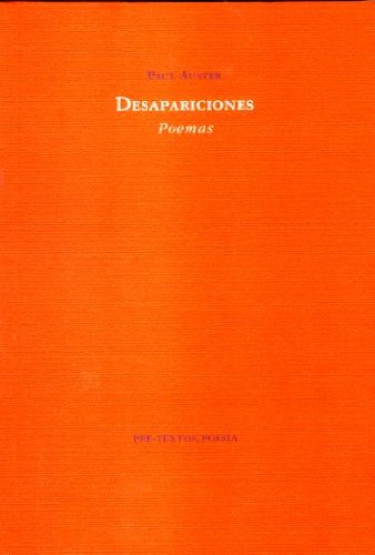 Imagen de archivo de DESAPARICIONES (POEMAS) a la venta por KALAMO LIBROS, S.L.