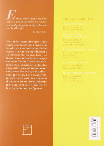 9788481914443: Hlderlin. Poesa y pensamiento ( Ttulos en coedicin y fuera de coleccin) (Spanish Edition)