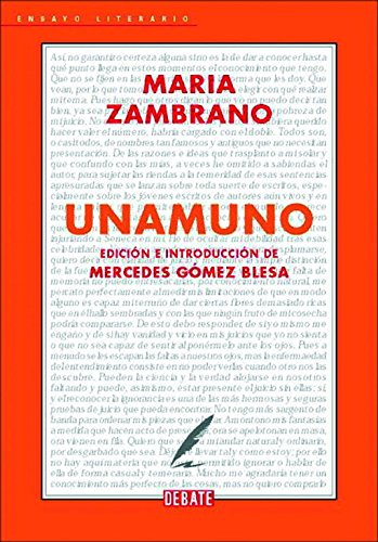 Stock image for Unamuno (Ensayo Literario / Literary Essay) (Spanish Edition) for sale by Irish Booksellers