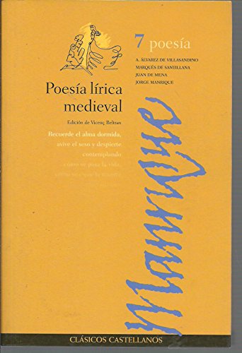 Imagen de archivo de POESA LRICA MEDIEVAL / VOLUMEN 7 POESA a la venta por ArteBooks