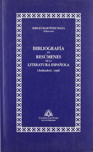 Imagen de archivo de Bibliografa en resmenes de la literatura espaola: (artculos), 1996 a la venta por AG Library