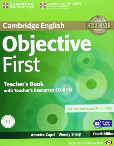 Beispielbild fr Objective First for Spanish Speakers Teacher's Book with Teacher's Resources Cd-rom 4th Edition zum Verkauf von Hamelyn