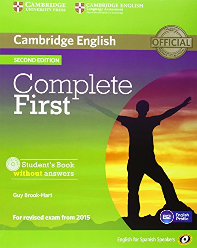 Imagen de archivo de COMPLETE FIRST FOR SPANISH SPEAKERS STUDENTS PACK WITHOUT ANSWERS (STUDENTS BOOK WITH CD-ROM, WORK a la venta por Zilis Select Books