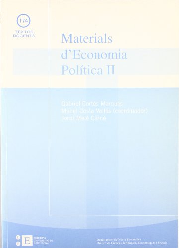 Imagen de archivo de MATERIALS D'ECONOMIA POLTICA II a la venta por Zilis Select Books