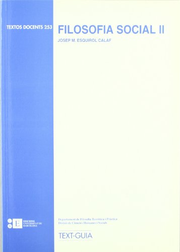 Imagen de archivo de FILOSOFIA SOCIAL II a la venta por Zilis Select Books