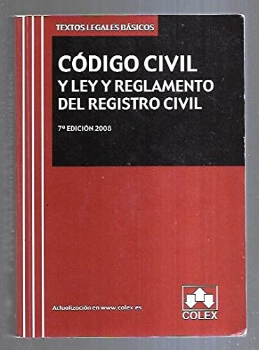 Stock image for Tlb.codigo Civil y L. Rgto. Registro C., 7 for sale by Hamelyn