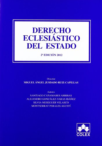 Stock image for DERECHO ECLESIASTICO DEL ESTADO 2 EDJUSDADO RUIZ-CAPILLAS, MIGUEL AN for sale by Iridium_Books