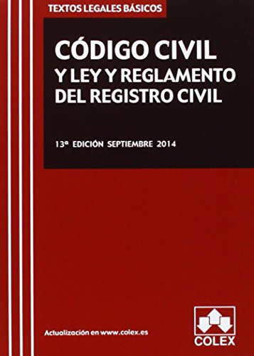 9788483424582: Cdigo civil y Ley y reclamento del registro Civil TLB 13 ed. 2014 (textos legales basicos)