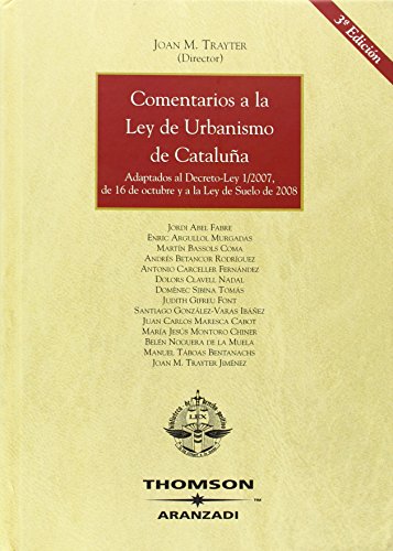 Stock image for COMENTARIOS LEY DE URBANISMO DE CATALUA ADAPATADOS AL DECRETO-LEY 1/2 for sale by Iridium_Books