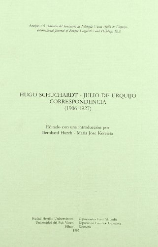 Stock image for HUGO SCHUCHARDT JULIO DE URQUIJO. CORR for sale by Hiperbook Espaa