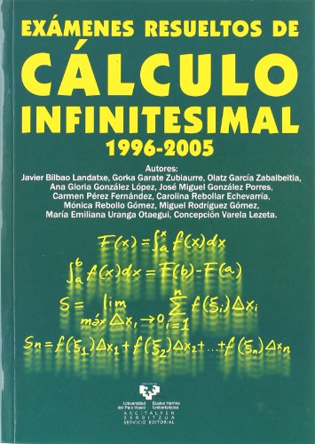 Imagen de archivo de EXAMENES RESUELTOS DE CALCULO INFINITESIMAL 1996-2 a la venta por Iridium_Books