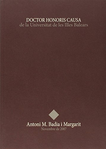 Stock image for ANTONI M. BADIA I MARGARIT for sale by Zilis Select Books