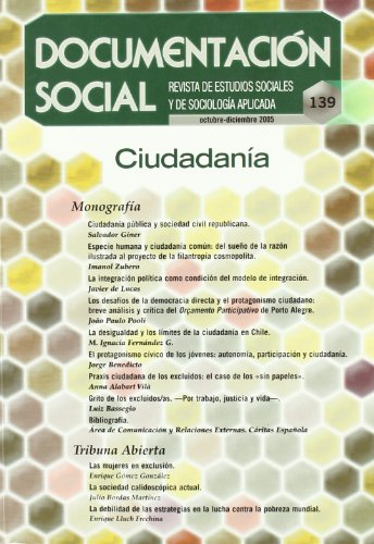 Imagen de archivo de DOCUMENTACION SOCIAL 139/CIUDADANIA a la venta por Siglo Actual libros