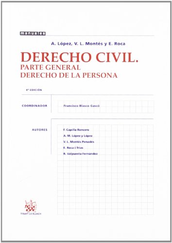 9788484429111: Derecho Civil . Parte General Derecho de la Persona