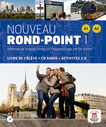 Stock image for Noveau Rond Point 1 Livre de l'?l?ve + CD: Noveau Rond Point 1 Livre de l'?l?ve + CD (FLE NIVEAU ADULTE TVA 5,5%) (French Edition) for sale by SecondSale