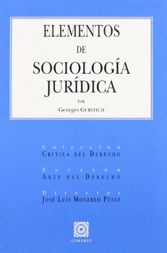 Imagen de archivo de Elementos de sociologa jurdica a la venta por Iridium_Books