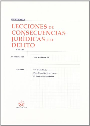 Beispielbild fr Lecciones de consecuencias jurdicas del Delito zum Verkauf von Iridium_Books