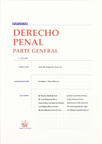 Imagen de archivo de Derecho Penal Parte General Jos Miguel Zugalda Espinar/est a la venta por Hamelyn