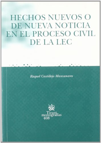 Hechos Nuevos o de Nueva Noticia en el Proceso Civil de la LEC - Raquel Castillejo Manzanares