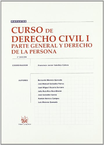 Stock image for Curso de Derecho Civil I Parte generaFrancisco Javier Snchez Calero/ for sale by Iridium_Books