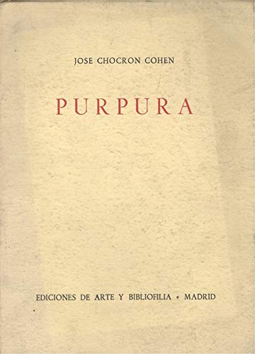 Imagen de archivo de Prpura a la venta por Guido Soroka Bookseller