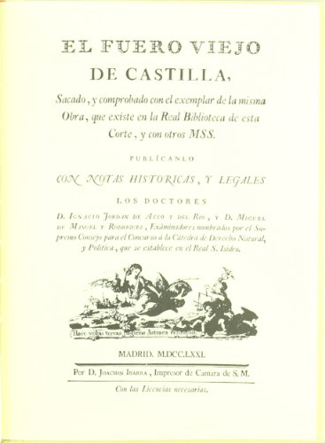 9788485012114: El fuero viejo de Castilla