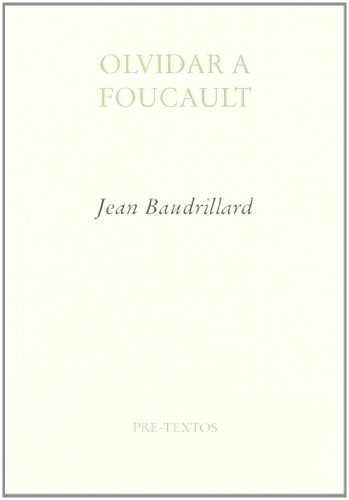Beispielbild fr Olvidar a Foucault (Ensayo, Band 14) zum Verkauf von medimops