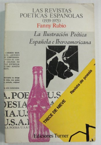 Beispielbild fr Revistas poticas espaolas, 1939-1975 zum Verkauf von Anybook.com