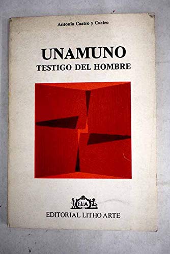Beispielbild fr Unamuno, testigo del hombre zum Verkauf von Librera Prez Galds