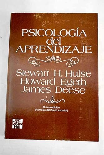 9788485240289: Psicologia del aprendizaje