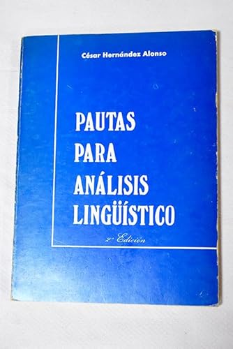 Beispielbild fr Pautas para anlisis lingstico zum Verkauf von El Pergam Vell
