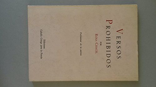 Versos prohibidos (ColeccioÌn Pentesilea ; 2) (Spanish Edition) (9788485417025) by Chacel, Rosa