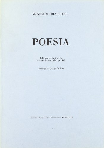 Beispielbild fr Poesia. prologo de jorge guillen. (ed.facsimil rev.poesia) zum Verkauf von Iridium_Books